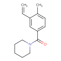 Chemical structure of 1-(3-ethenyl-4-methylbenzoyl)piperidine - CSSB03219875565
