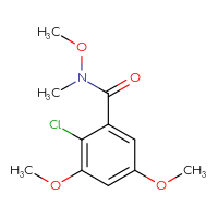 Chemical structure of 2-chloro-N,3,5-trimethoxy-N-methylbenzamide - CSSB01148880462
