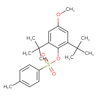 Chemical structure of 2,6-di-tert-butyl-4-methoxyphenyl 4-methylbenzene-1-sulfonate - CSSB21432529006