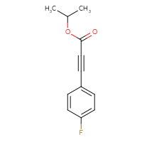 Chemical structure of propan-2-yl 3-(4-fluorophenyl)prop-2-ynoate - CSSB02270284427