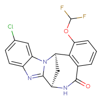 Chemical structure of (1R,11R)-5-chloro-18-(difluoromethoxy)-2,9,12-triazapentacyclo[9.8.1.0²,¹⁰.0³,⁸.0¹⁴,¹⁹]icosa-3,5,7,9,14(19),15,17-heptaen-13-one - CSSB20504697240