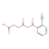 Chemical structure of 6-(2-cyanophenyl)-4,6-dioxohexanoic acid - CSSB21432484875