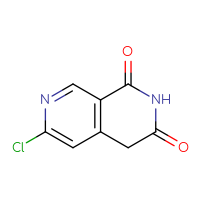 Chemical structure of 6-chloro-1,2,3,4-tetrahydro-2,7-naphthyridine-1,3-dione - CSSB20591798998