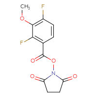 Chemical structure of 2,5-dioxopyrrolidin-1-yl 2,4-difluoro-3-methoxybenzoate - CSSB17365306537