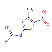 Chemical structure of 2-carbamimidamido-4-methyl-1,3-thiazole-5-carboxylic acid - CSSB00010368418