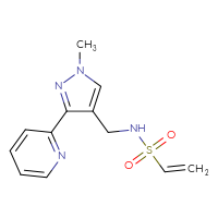 Chemical structure of N-{[1-methyl-3-(pyridin-2-yl)-1H-pyrazol-4-yl]methyl}ethene-1-sulfonamide - CSSB21332101888