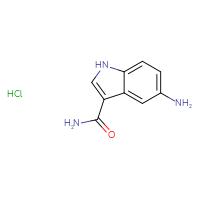 Chemical structure of 5-amino-1H-indole-3-carboxamide hydrochloride - CSSB00015280679