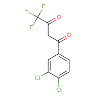 Chemical structure of 1-(3,4-dichlorophenyl)-4,4,4-trifluorobutane-1,3-dione - CSSB00000301354