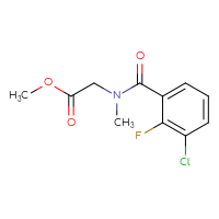 Chemical structure of methyl 2-[1-(3-chloro-2-fluorophenyl)-N-methylformamido]acetate - CSSB00006297028
