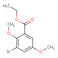 Chemical structure of ethyl 3-bromo-2,5-dimethoxybenzoate - CSSB00011213266