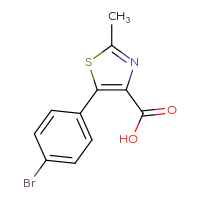 Chemical structure of 5-(4-bromophenyl)-2-methyl-1,3-thiazole-4-carboxylic acid - CSSB00012357524