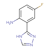 Chemical structure of 4-fluoro-2-(4H-1,2,4-triazol-3-yl)aniline - CSSB00021483680