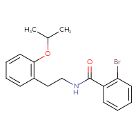 Chemical structure of 2-bromo-N-{2-[2-(propan-2-yloxy)phenyl]ethyl}benzamide - CSSB21432462365