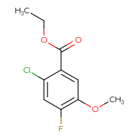 Chemical structure of ethyl 2-chloro-4-fluoro-5-methoxybenzoate - CSSB00049384941