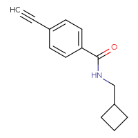 Chemical structure of N-(cyclobutylmethyl)-4-ethynylbenzamide - CSSB01992658651