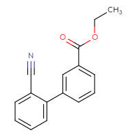 Chemical structure of ethyl 2'-cyano-[1,1'-biphenyl]-3-carboxylate - CSSB00020567723