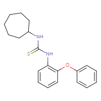 Chemical structure of 1-cycloheptyl-3-(2-phenoxyphenyl)thiourea - CSSB21432494387