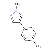 Chemical structure of 1-methyl-4-(4-methylphenyl)-1H-pyrazole - CSSB00011996006
