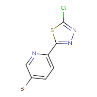 Chemical structure of 5-bromo-2-(5-chloro-1,3,4-thiadiazol-2-yl)pyridine - CSSB00011858614