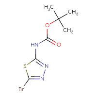 Chemical structure of tert-butyl N-(5-bromo-1,3,4-thiadiazol-2-yl)carbamate - CSSB00010245445