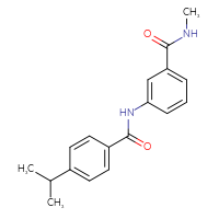 Chemical structure of N-methyl-3-[4-(propan-2-yl)benzamido]benzamide - CSSB00026349232