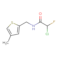 Chemical structure of 2-chloro-2-fluoro-N-[(4-methylthiophen-2-yl)methyl]acetamide - CSSB09891206010