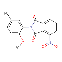 Chemical structure of 2-(2-methoxy-5-methylphenyl)-4-nitro-2,3-dihydro-1H-isoindole-1,3-dione - CSSB00121704082