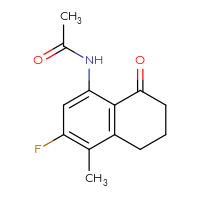 Chemical structure of N-(3-fluoro-4-methyl-8-oxo-5,6,7,8-tetrahydronaphthalen-1-yl)acetamide - CSSB00137314111