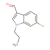 Chemical structure of 6-fluoro-1-propyl-1H-indole-3-carbaldehyde - CSSB00010203413