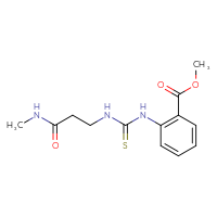 Chemical structure of methyl 2-({[2-(methylcarbamoyl)ethyl]carbamothioyl}amino)benzoate - CSSB21432501815