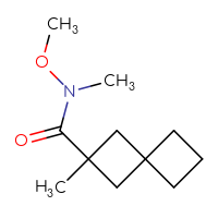 Chemical structure of N-methoxy-N,2-dimethylspiro[3.3]heptane-2-carboxamide - CSSB02496137403