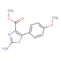 Chemical structure of methyl 2-amino-5-(4-methoxyphenyl)-1,3-thiazole-4-carboxylate - CSSB00003676019