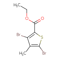 Chemical structure of ethyl 3,5-dibromo-4-methylthiophene-2-carboxylate - CSSB06364501538