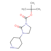 Chemical structure of tert-butyl 2-oxo-3-(piperidin-4-yl)imidazolidine-1-carboxylate - CSSB00010109872