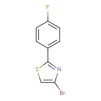 Chemical structure of 4-bromo-2-(4-fluorophenyl)-1,3-thiazole - CSSB00012361611