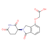 Chemical structure of 2-({2-[(3S)-2,6-dioxopiperidin-3-yl]-1-oxo-2,3-dihydro-1H-isoindol-4-yl}oxy)acetic acid - CSSB21511091597