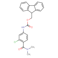 Chemical structure of (9H-fluoren-9-yl)methyl N-[3-chloro-4-(dimethylcarbamoyl)phenyl]carbamate - CSSB21043418905
