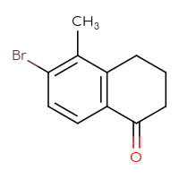 Chemical structure of 6-bromo-5-methyl-1,2,3,4-tetrahydronaphthalen-1-one - CSSB00010133574