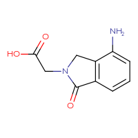 Chemical structure of 2-(4-amino-1-oxo-2,3-dihydro-1H-isoindol-2-yl)acetic acid - CSSB17484021497