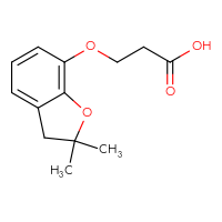 Chemical structure of 3-[(2,2-dimethyl-2,3-dihydro-1-benzofuran-7-yl)oxy]propanoic acid - CSSB00000288276