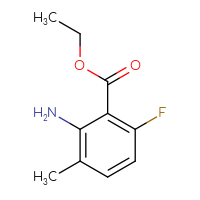 Chemical structure of ethyl 2-amino-6-fluoro-3-methylbenzoate - CSSB00011356624