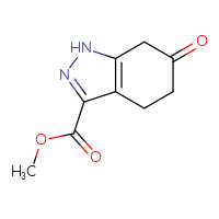 Chemical structure of methyl 6-oxo-4,5,6,7-tetrahydro-1H-indazole-3-carboxylate - CSSB06657257128