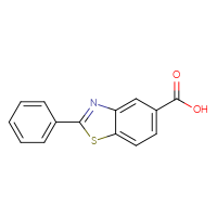Chemical structure of 2-phenyl-1,3-benzothiazole-5-carboxylic acid - CSSB00121580777