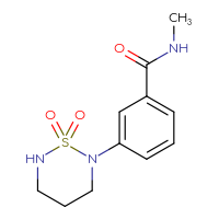 Chemical structure of 3-(1,1-dioxo-1λ⁶,2,6-thiadiazinan-2-yl)-N-methylbenzamide - CSSB01046930063