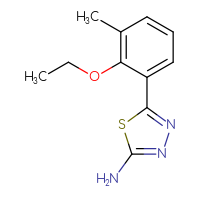 Chemical structure of 5-(2-ethoxy-3-methylphenyl)-1,3,4-thiadiazol-2-amine - CSSB00010177498