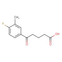 Chemical structure of 5-(4-fluoro-3-methylphenyl)-5-oxopentanoic acid - CSSB00012352511