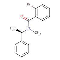 Chemical structure of 2-bromo-N-methyl-N-[(1R)-1-phenylethyl]benzamide - CSSB06464046533