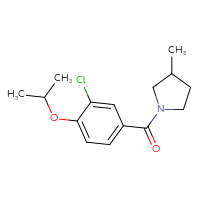 Chemical structure of 1-[3-chloro-4-(propan-2-yloxy)benzoyl]-3-methylpyrrolidine - CSSB12480686312
