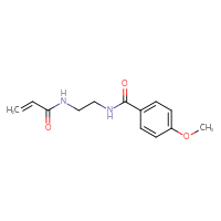 Chemical structure of N-{2-[(4-methoxyphenyl)formamido]ethyl}prop-2-enamide - CSSB02000910244