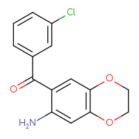 Chemical structure of 7-(3-chlorobenzoyl)-2,3-dihydro-1,4-benzodioxin-6-amine - CSSB00025718500